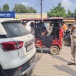 यातायात पुलिस देवरिया द्वारा दुर्घनाओं की रोकथाम हेतु किय गया चेकिंग